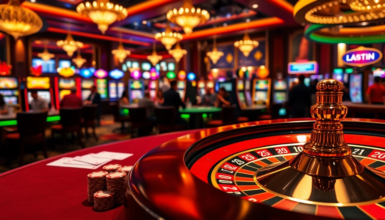 Experience winning thrills at https://tr88.bio/ with a luxurious casino scene featuring poker and roulette.